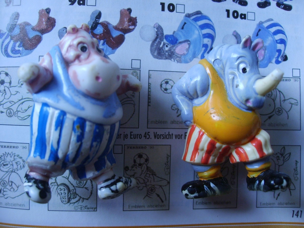 Ü-Ei 140 1990 DIE DRIBBEL BOYS FLANKEN FREDDY + Rhino Raubein ohne Ball gebraucht