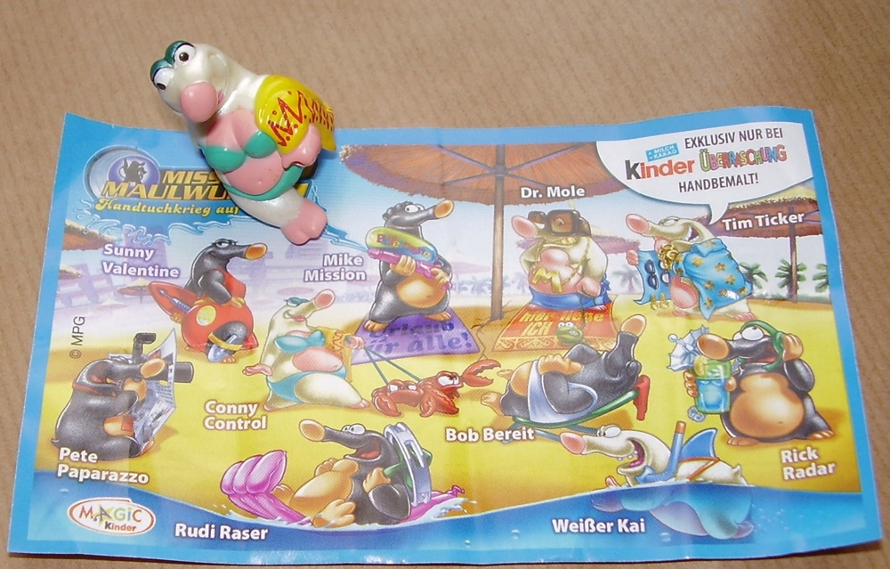 Ü-Ei 234 2006 Mission Maulwurf Handtuchkrieg auf Mallorca Figur Conny Control+BPZ Ferrero Figur