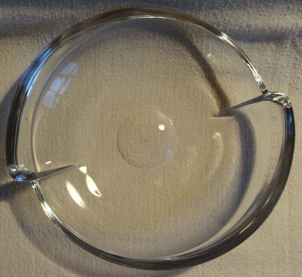 C Glasschale Schale flach aus Glas Obstteller O19x3,5 wenig benutzt gut erhalten Teller Dekoration