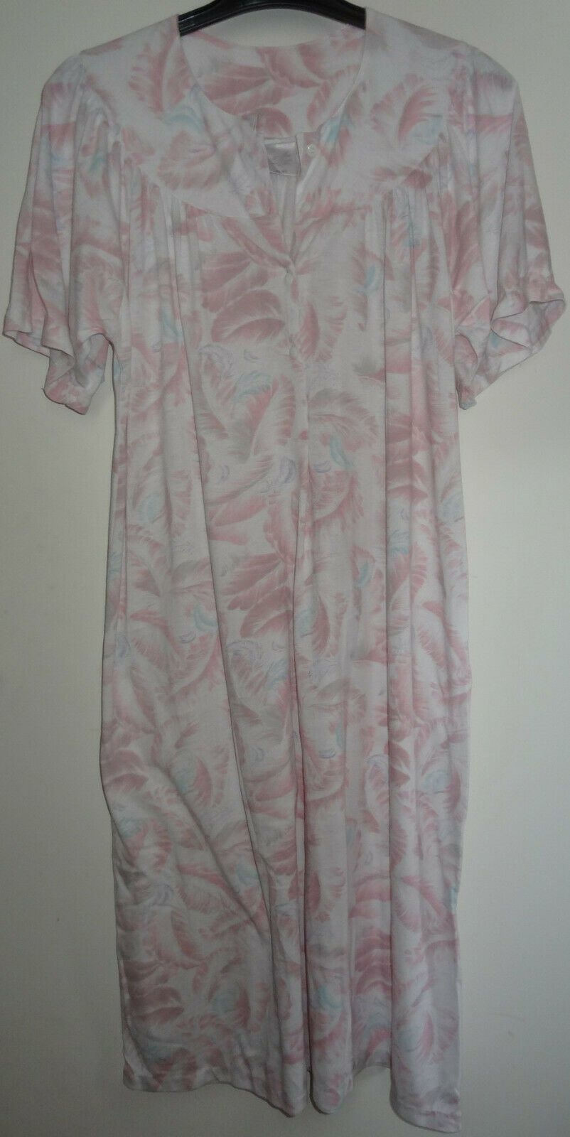 KP Miss Bellevue Nachthemd 44-46 Sommer Kurzarm weiß +rosa 45Baumwoll 55 Modal Schlafanzug Damen