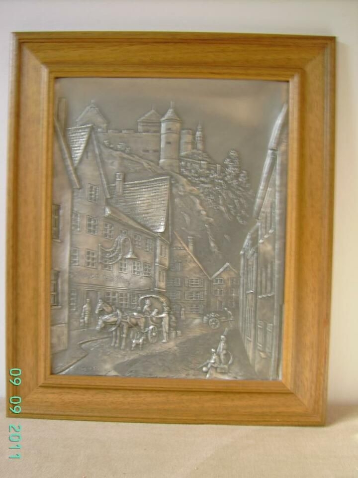 Tessarek, Werner - Zinnrelief Pfluggasse Heidenheim