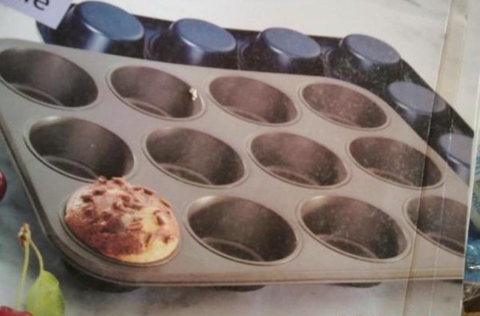 12er Minikuchen-Backform für Muffins, "innen und außen sehr langlebige Antihaftbeschichtung,