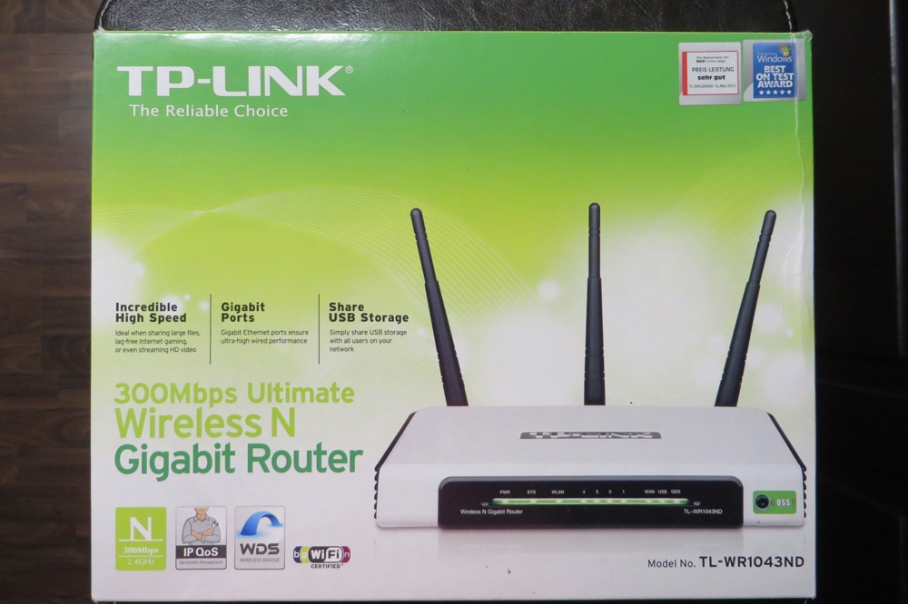 TP-Link TL-WR1043ND 300 Mbps 4-Port Gigabit Wireless N Router