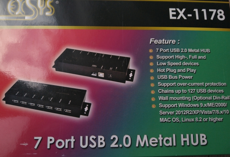 USB 7 port metall HUB