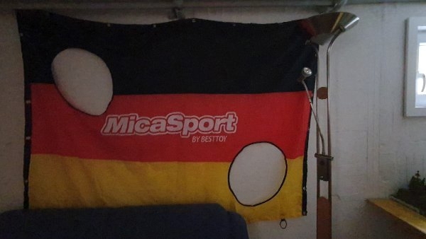 Fussballtorwand, 2 Löcher, Stoffwand, Deutschland Flagge