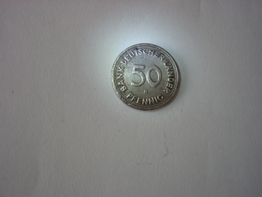 AUS KONVOLUT HER RAUS 50 Pfennig 1949 G Bank Deutsche Länder "G"