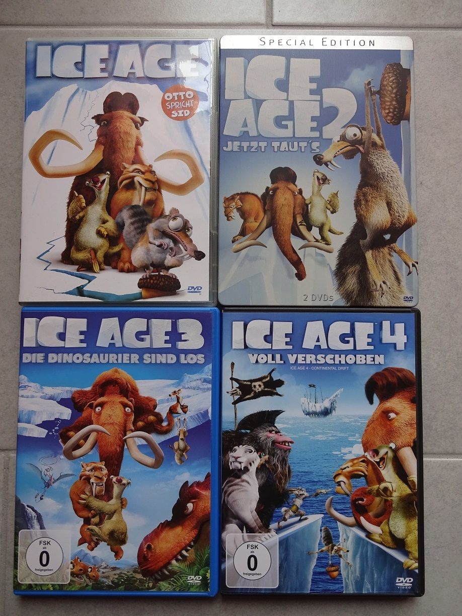"Ice-Age" DVD`s Teil 1-4 zu verkaufen *neuwertig*