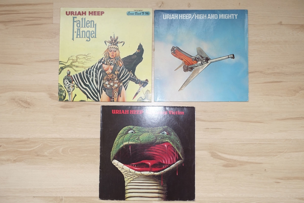3 LPs Vinyl URIAH HEEP 1976 1977 1978 Rockmusik Erstpressungen