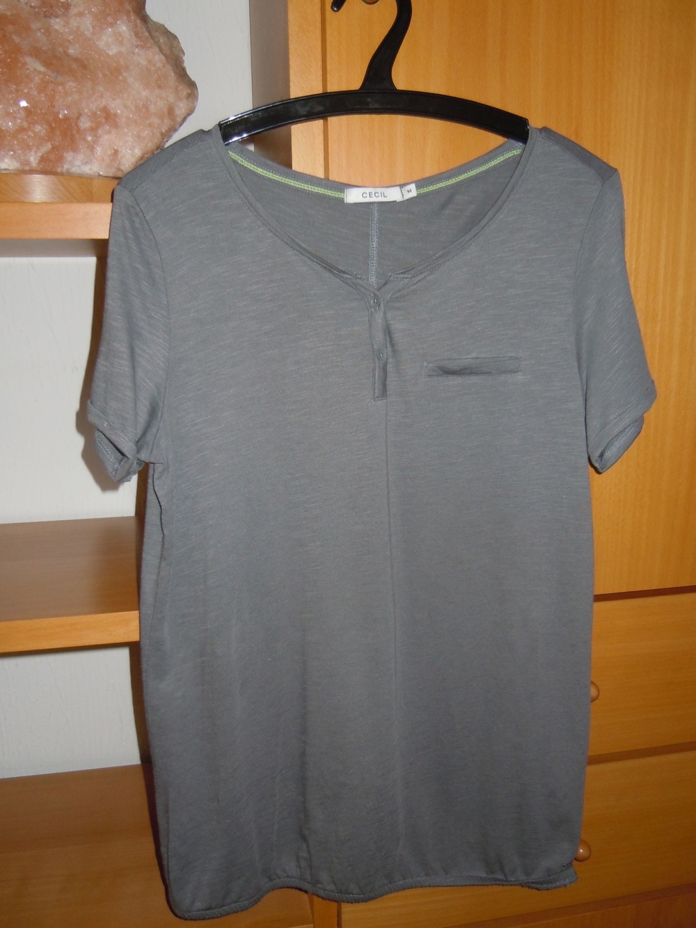 Neues Basic Shirt Jule CECIL, Farbe: graphit light grey, Gr. M (40)