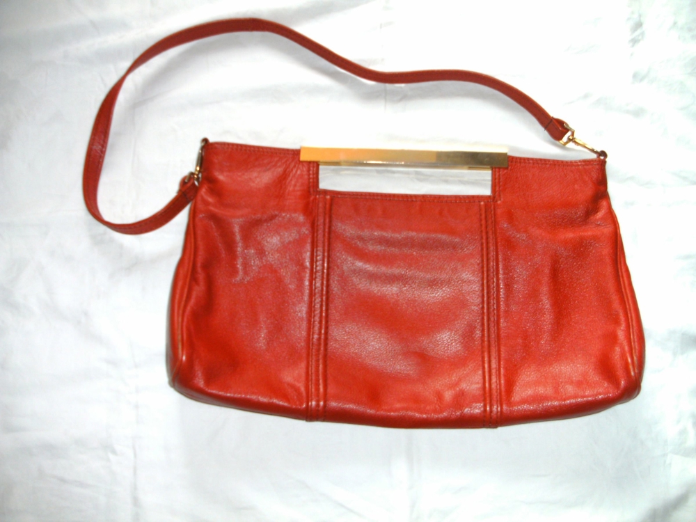 Rote Damen Schultertasche Handtasche