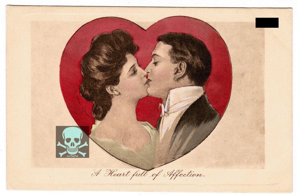 AK, A Heart full of Affection, Lithografie, Postkarte, Ansichtskarte, Gibson, T18a