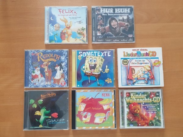 Kinder CD's, Hörspiel Hui Buh, Felix, Tabaluga, Rudolph, Spongebob, Nena, Weihnachtslieder