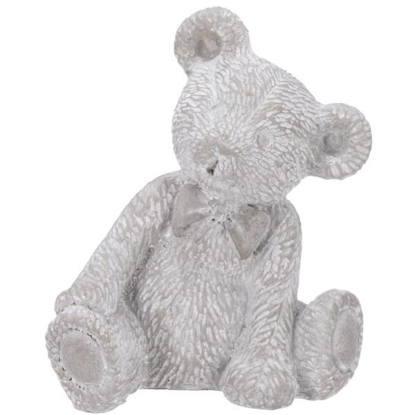 Teddy Figur sitzend, Trost Figur für Kindergräber und Sternenkinder