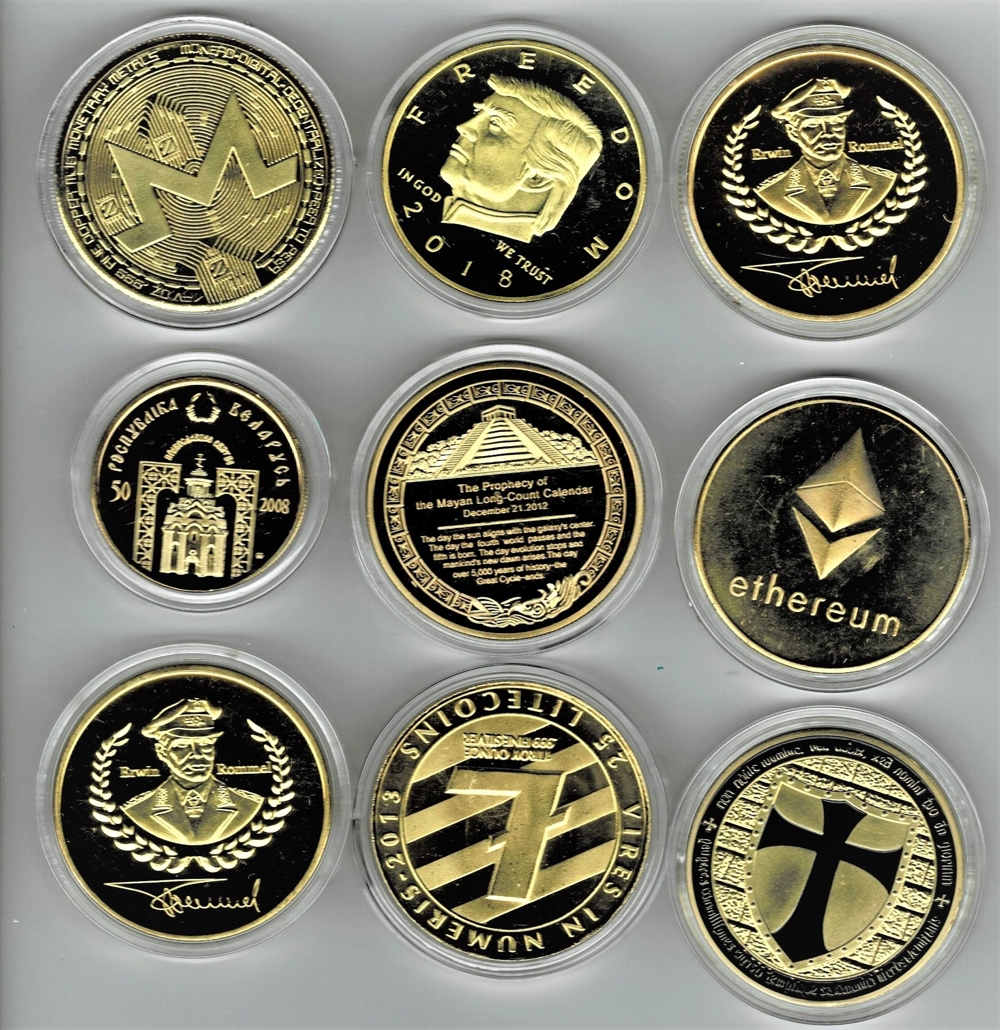 Details zu 20 Stück BTC Gold überzogene Bitcoin Coin Sammler Geschenk Münze Kunstsammlung