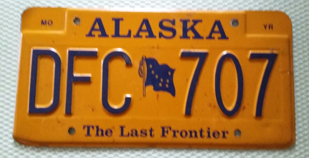 Original Alaska KFZ Kennzeichen