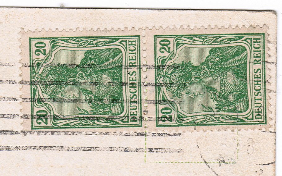 Briefmarke: Deutsches Reich, Germania 20 (2x), no PayPal