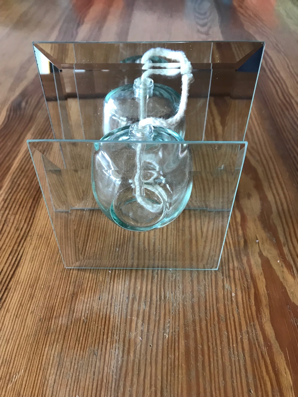 Öllampe aus Glas