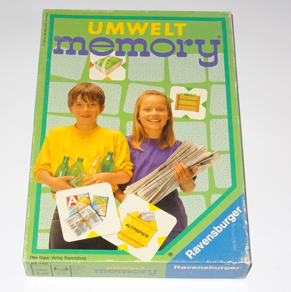 Spiel Kinder  Umwelt Memory  Ravensburger 241521  25 Sp. ab 8 J. (1993)