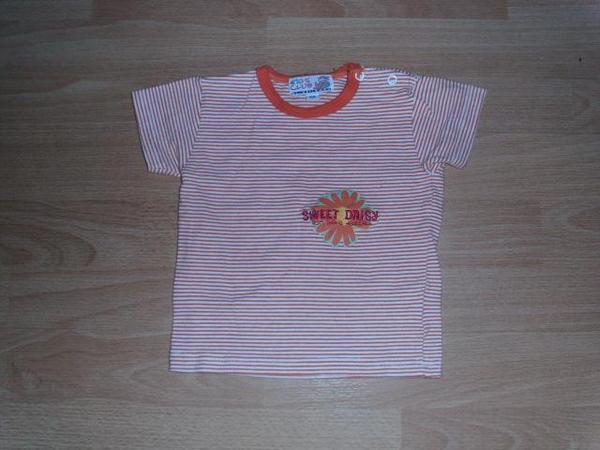 T-Shirt von Kids Club, orange geringelt, Gr. 74