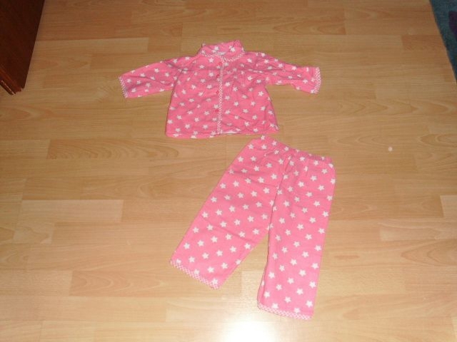 Schlafanzug von Baby, 2 tlg. rosa mit Sternen, Gr. 86