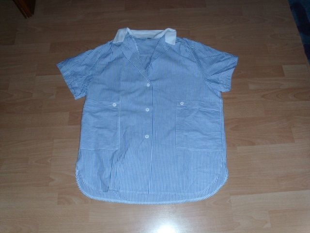 Bluse von Paloma, blau-weiß gestreift, Gr. 48/50