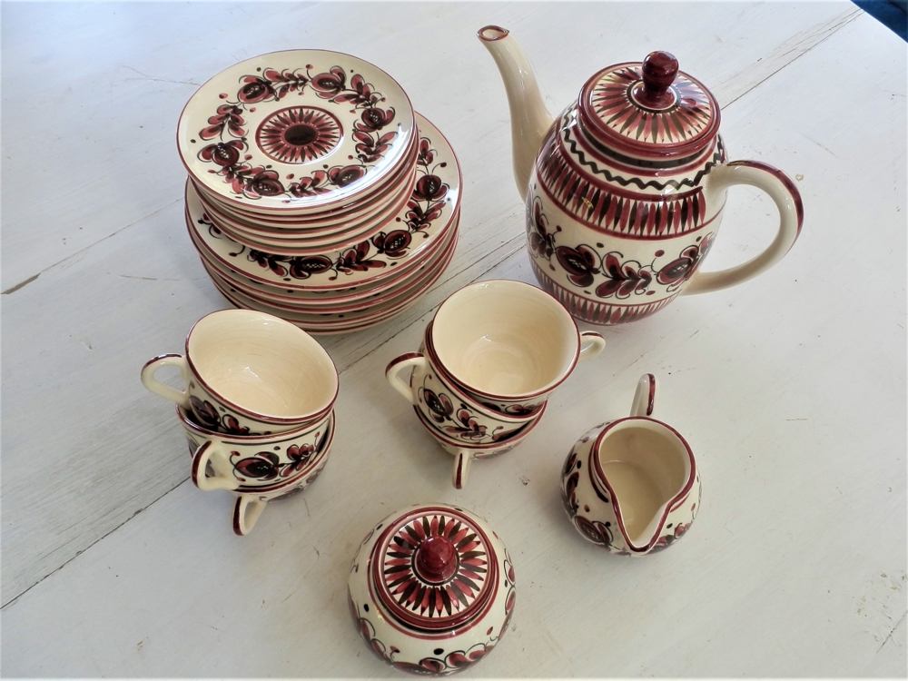 21-teiliges Kaffeeservice - Teeservice - von Graf - Keramik - HANDARBEIT
