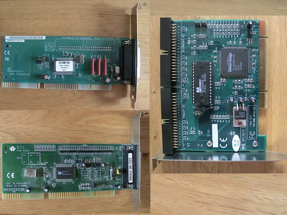 3 PC Steckkarten, SCSI Karte, DTC 3181E, Vivanco 3756