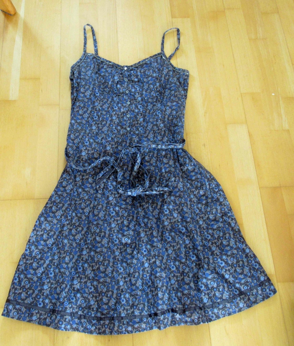 NEUES braunblaues Kleid mit Blümchen von Esprit Gr. 38