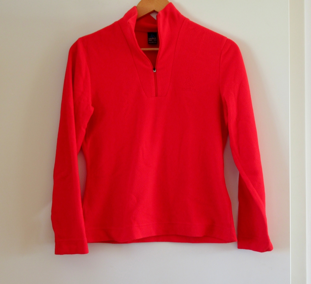 NEUWERTIGER roter Fleecepullover von Odlo Größe S
