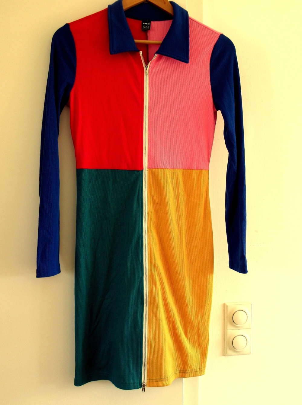NEUES buntes Patchwork Kleid Langär. Gr 38 40 Reißverschl. vorn