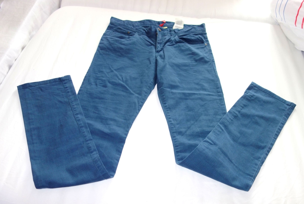 grünliche dezent karierte Jeans von H & M Größe 36 38