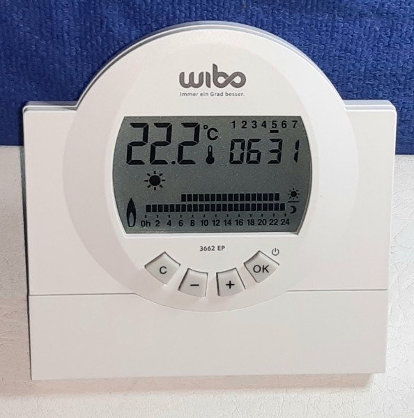 Wibo Funk Raum Thermostat Sender 3662-EP Elektro Heizung Temperatur Regler 868Mhz
