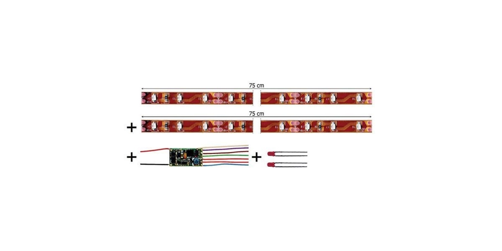 Tams El. FD-LED Set 2x75 1 - 90 LEDs warmweiß Art. 53-01471-02 -
