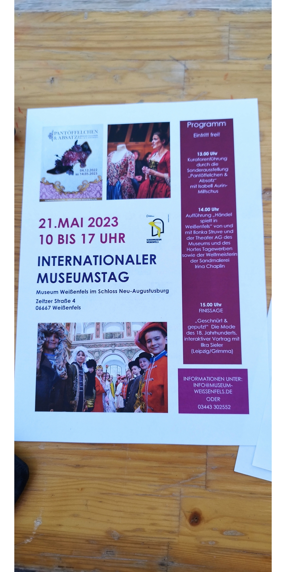 Internationaler Museumstag im Schloss Neu-Augustusburg