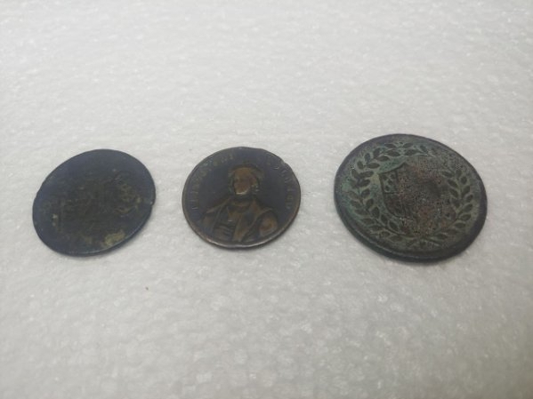 antik Münzen und medallion 
