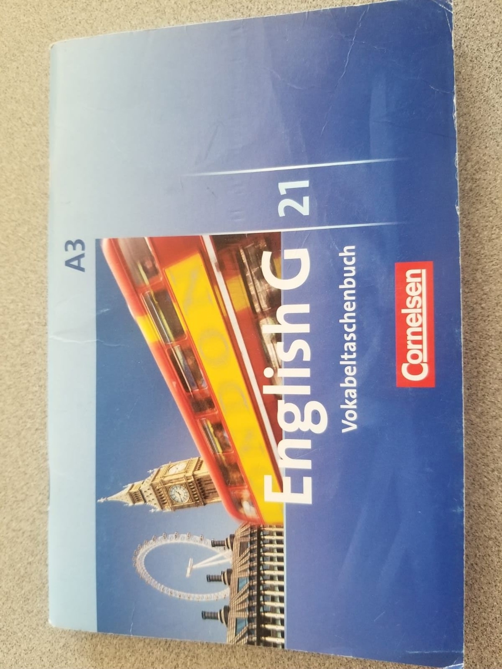 Verkaufe ein English A3 G 21 A6 Vokabeltaschenbuch CORNELSEN