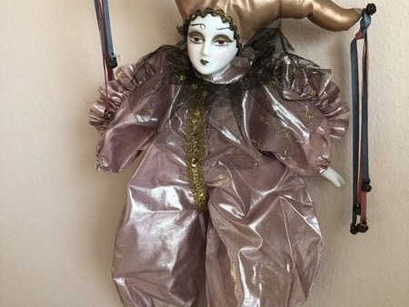 Harlekin Porzellan-Puppe -Sammelfigur-