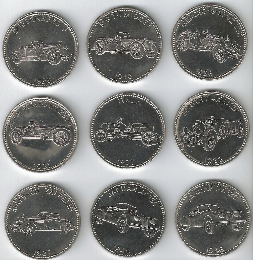 Shell Sammelmünzen Weltberühmte Sportwagen