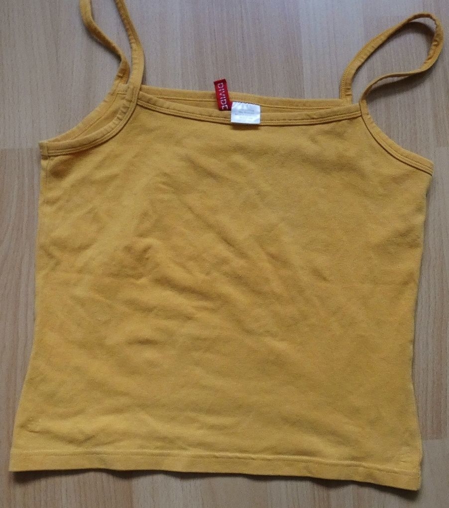 Trägertop / Kurztop Gr. M curry - 10% Stretchanteil