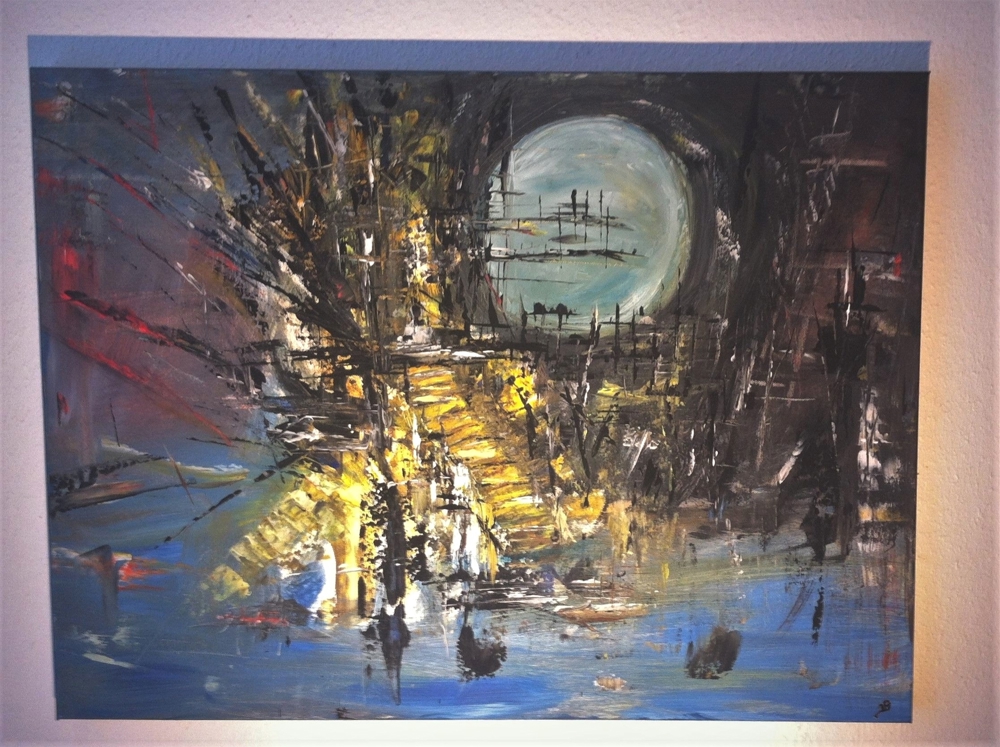 Acrylgemälde Abstrakt auf Leinwand Unikat 60x80 3,5