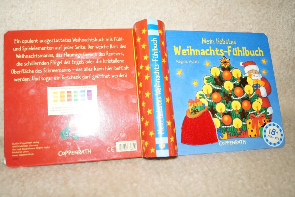Weihnachts-Fühlbuch , Pappbuch zum Fühlen... Coppenrath