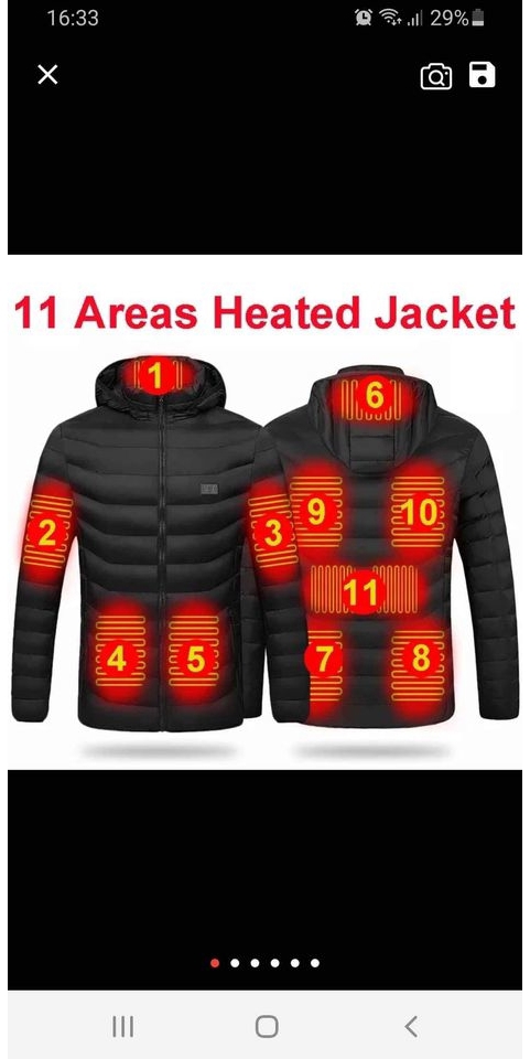 Beheizbare Winterjacke Unsisex