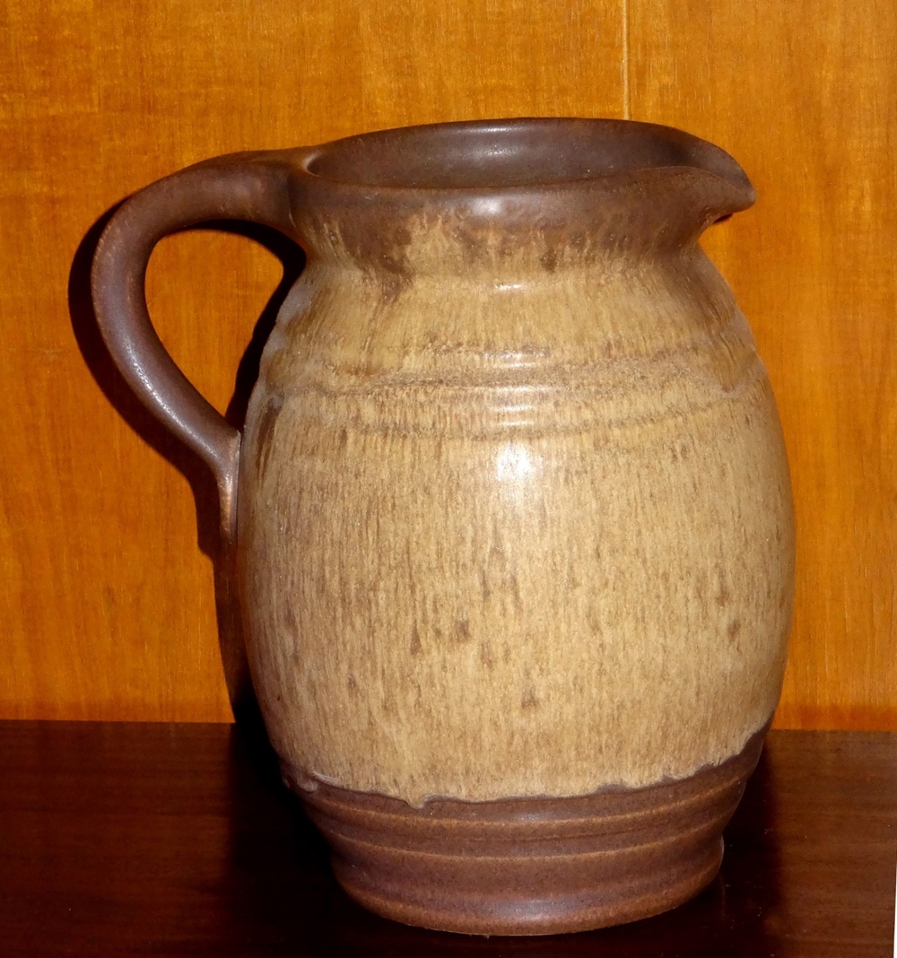 Herrliche glasierte Designer Vintage Silberdistel Vase, 338/22