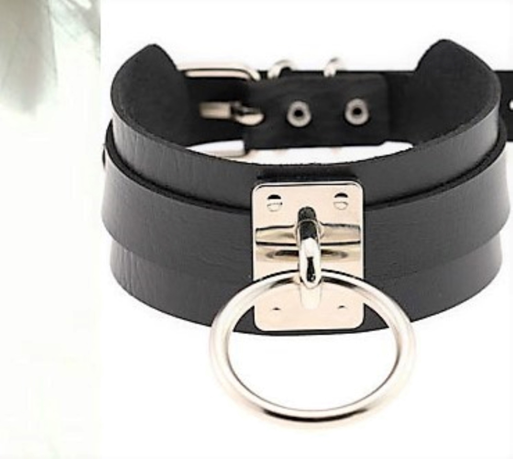 PU-Lederband Halsband mit Ring O nur 6,00 Inkl.