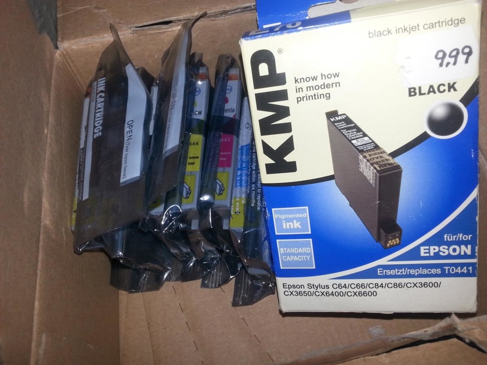 Epson Stylus E70 Set KMP T0441,... mit 4x 13ml + 1 weit.Set + 2 black + *)