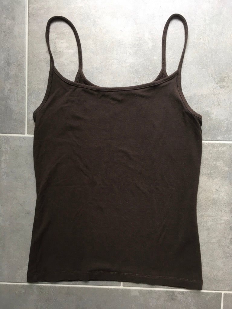 Spaghettiträgertop braun