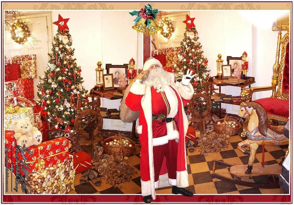 Nostalgische Event Weihnachtsdekorationen, antike Weihnachts-Lounge & Der Weihnachtsmann vom Nordpol
