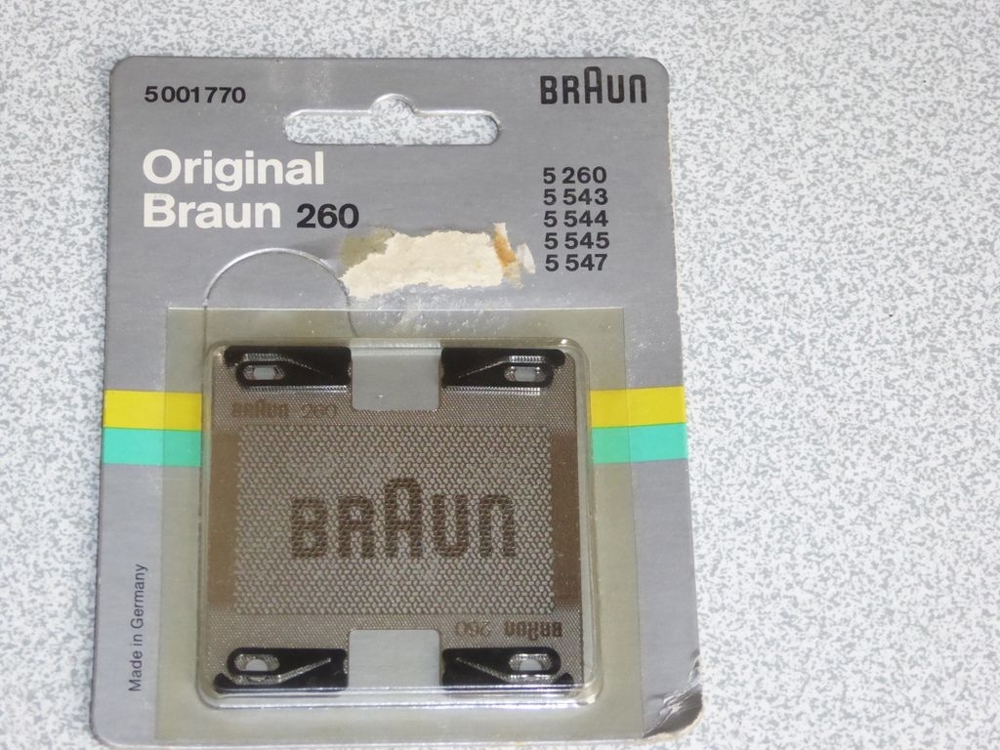 1 ORIGINAL Braun Scherblatt Scherfolie 260 für Braun Rasierer 260 5001770