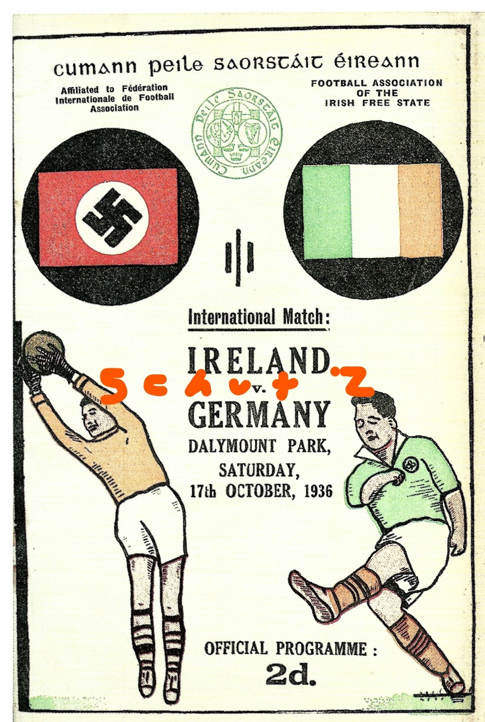 DFB 1936 Deutschland-Irland in Dublin
