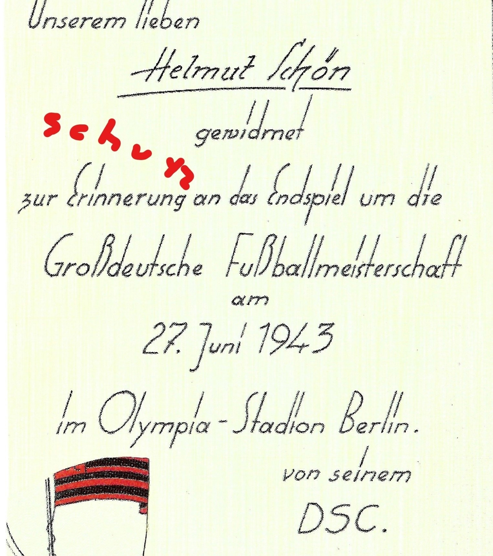 Dresdner SC 1943 Deutscher Fußballmeister - Saarbrücken Dynamo Dresden